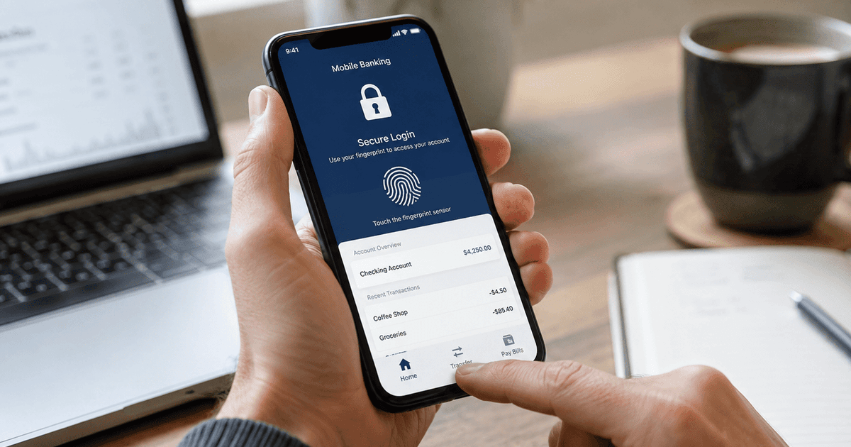 Banking per Smartphone gehört für viele Verbraucher zum Alltag. Moderne Banking-Apps sollen Zahlungen, Kontoübersicht und Datensicherheit zuverlässig verbinden. Bild-Credit: KI-generiert